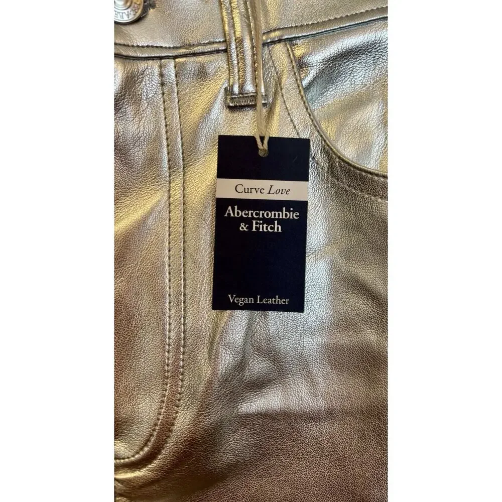 NWT Abercrombie fitch Silver Jeans Sz 28/6 Curve Love90s Straight High Rise NEW - Picture 6 of 9